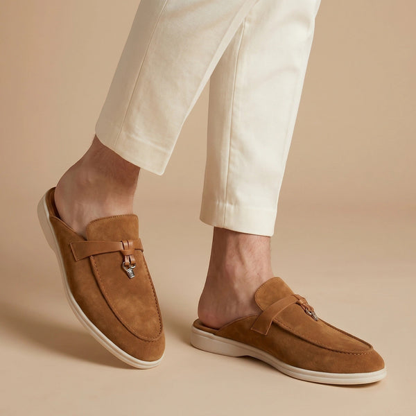 Suede Mule Loafers