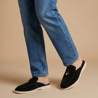 Suede Mule Loafers