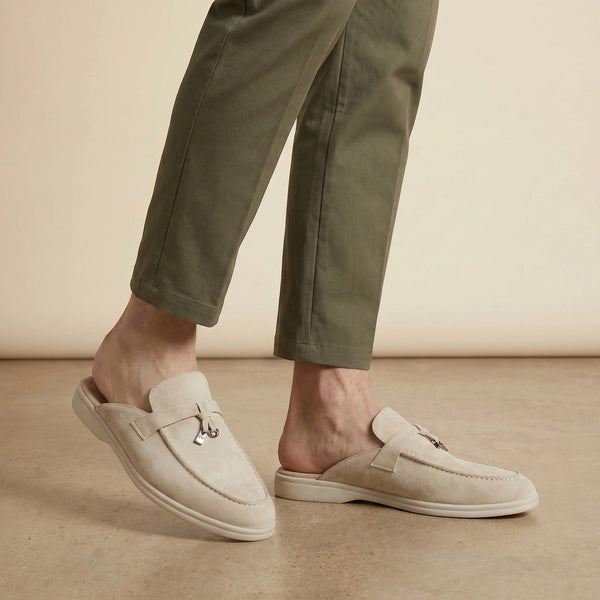 Suede Mule Loafers