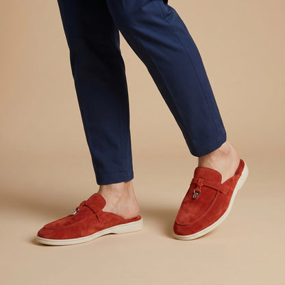 Suede Mule Loafers