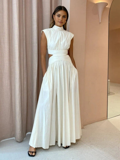 Long Mock-Neck Dress