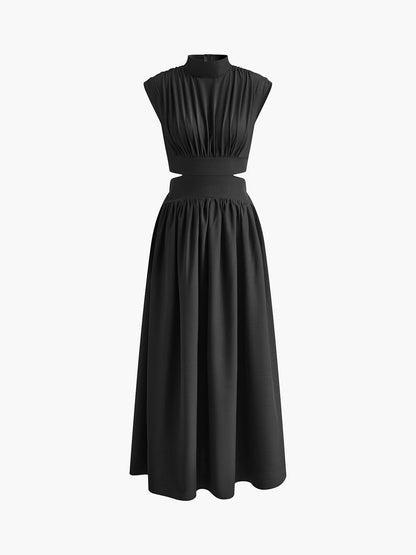 Long Mock-Neck Dress