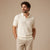 Ribbed Knitted Polo Slim Fit V Neck