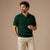Ribbed Knitted Polo Slim Fit V Neck