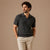 Ribbed Knitted Polo Slim Fit V Neck