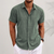 Short-sleeved cotton-linen shirt