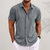 Short-sleeved cotton-linen shirt