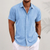Short-sleeved cotton-linen shirt