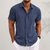 Short-sleeved cotton-linen shirt