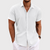 Short-sleeved cotton-linen shirt