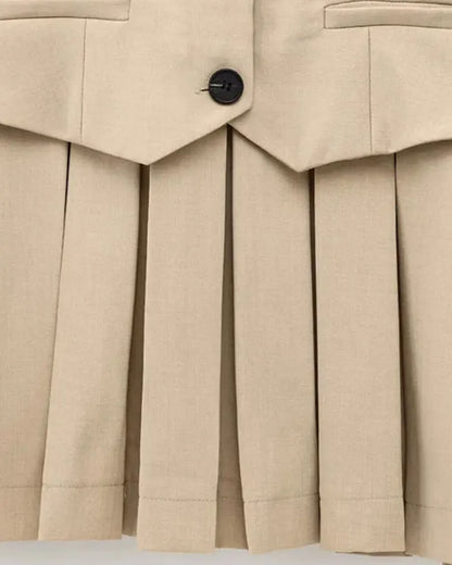 Sleeveless Pleated Mini Dress