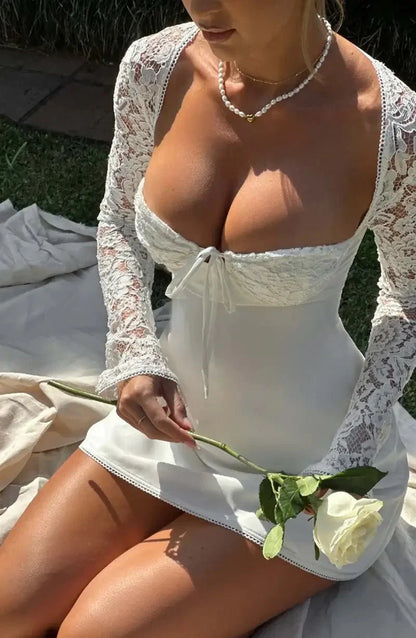 Lace Detail Mini Dress