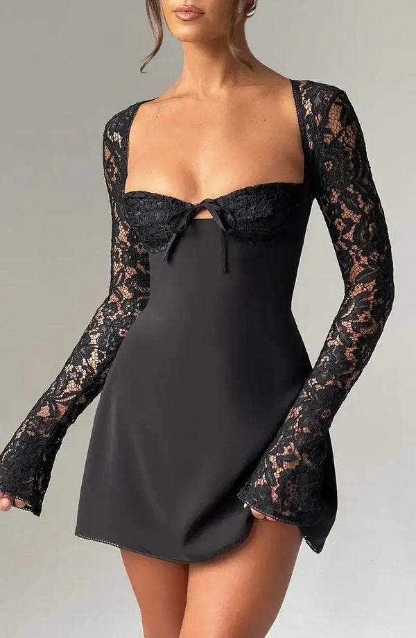 Lace Detail Mini Dress