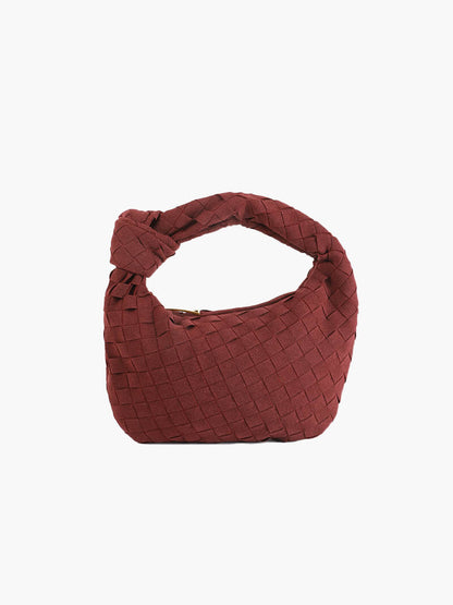 Mini Suede Woven Bag