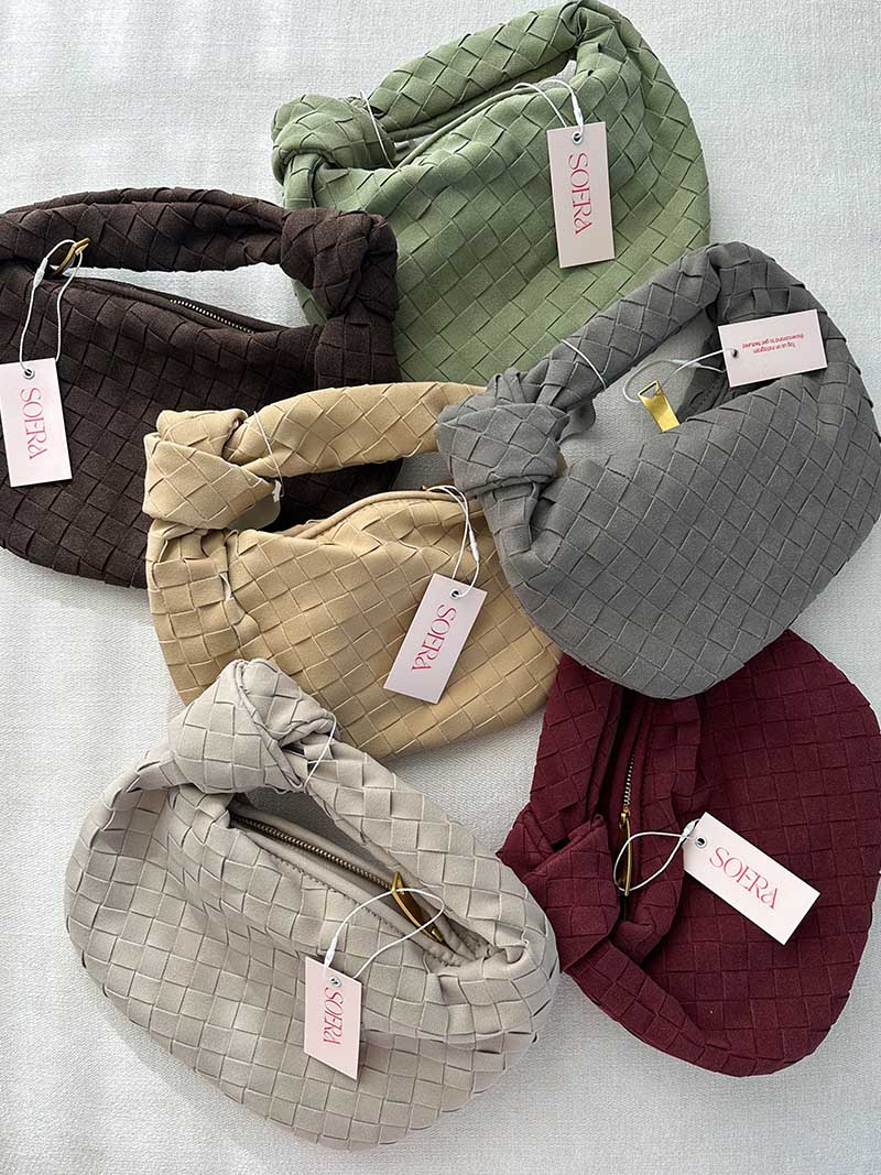 Mini Suede Woven Bag