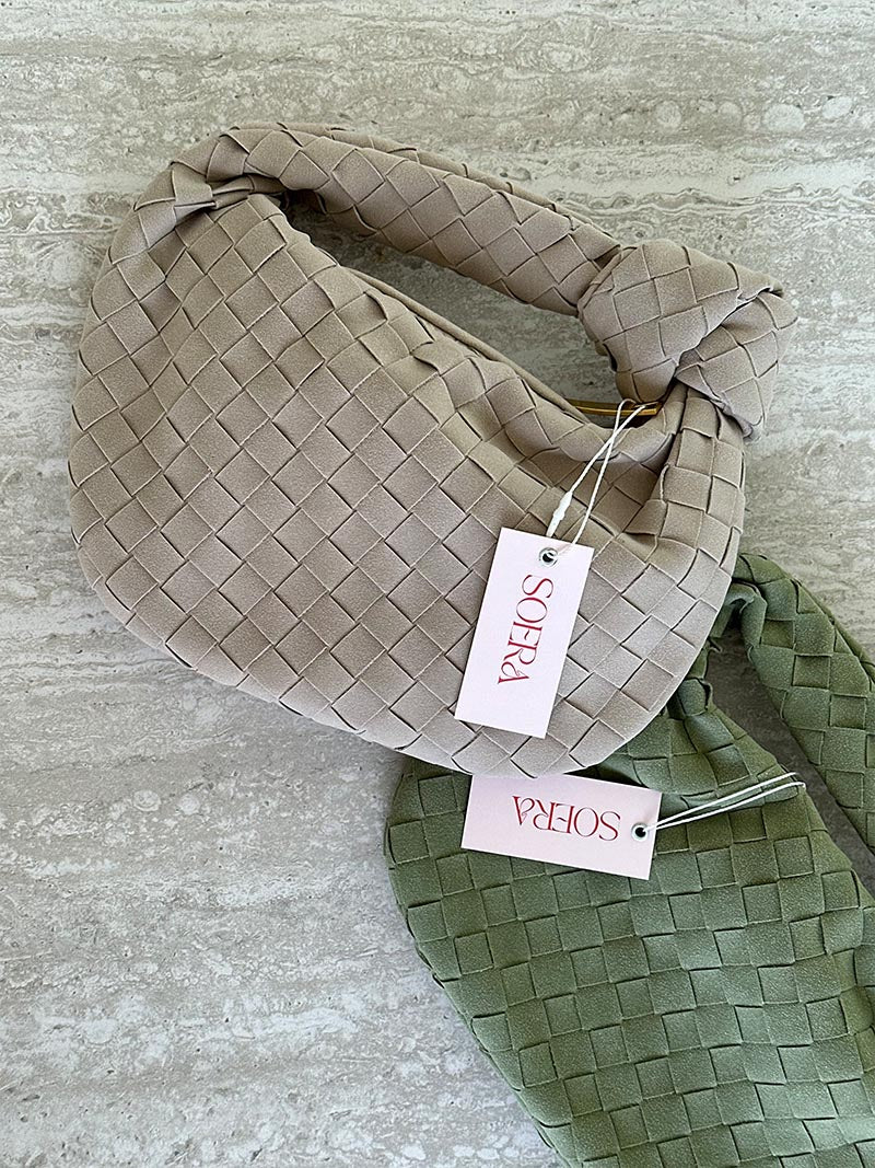 Mini Suede Woven Bag