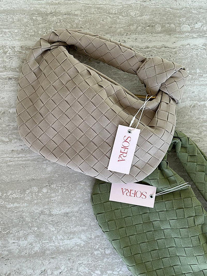 Mini Suede Woven Bag