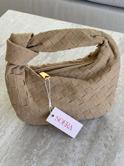 Mini Suede Woven Bag