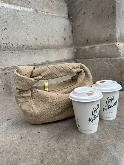 Mini Suede Woven Bag