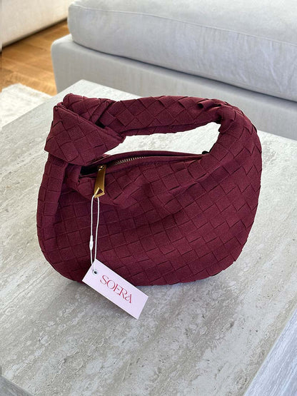 Mini Suede Woven Bag