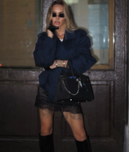 Belted Short Trench Coat