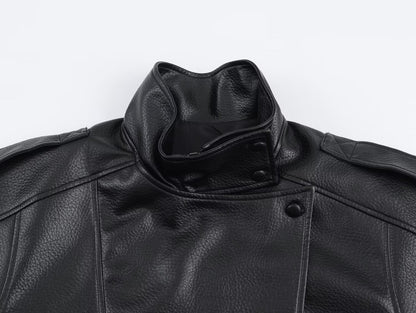 Asymmetrical Leather Jacket
