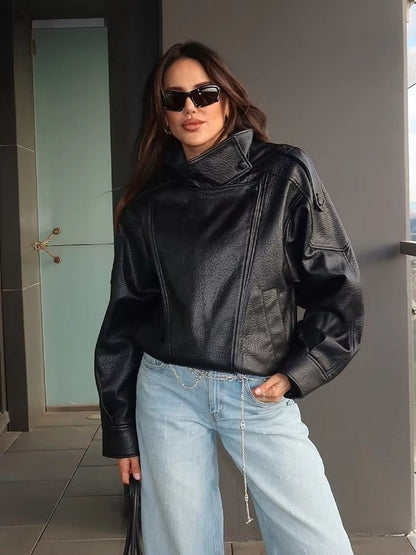 Asymmetrical Leather Jacket