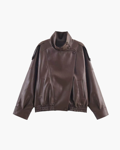 Asymmetrical Leather Jacket