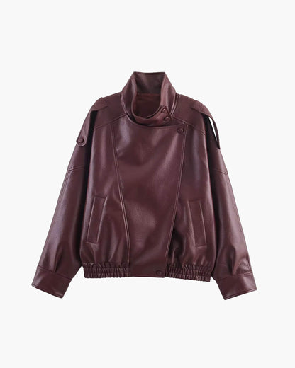 Asymmetrical Leather Jacket