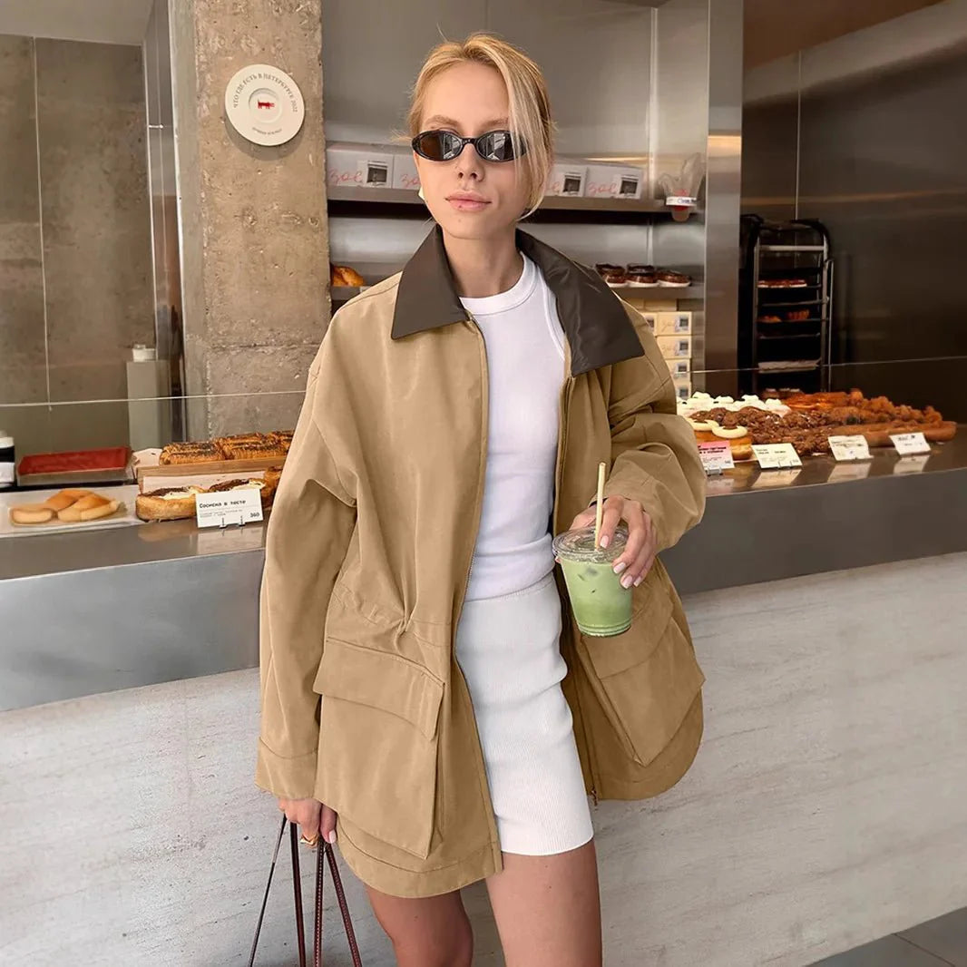 Pocket Short Trench Coat