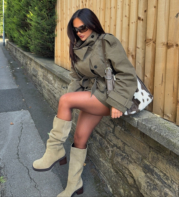 Belted Windbreaker Jacket