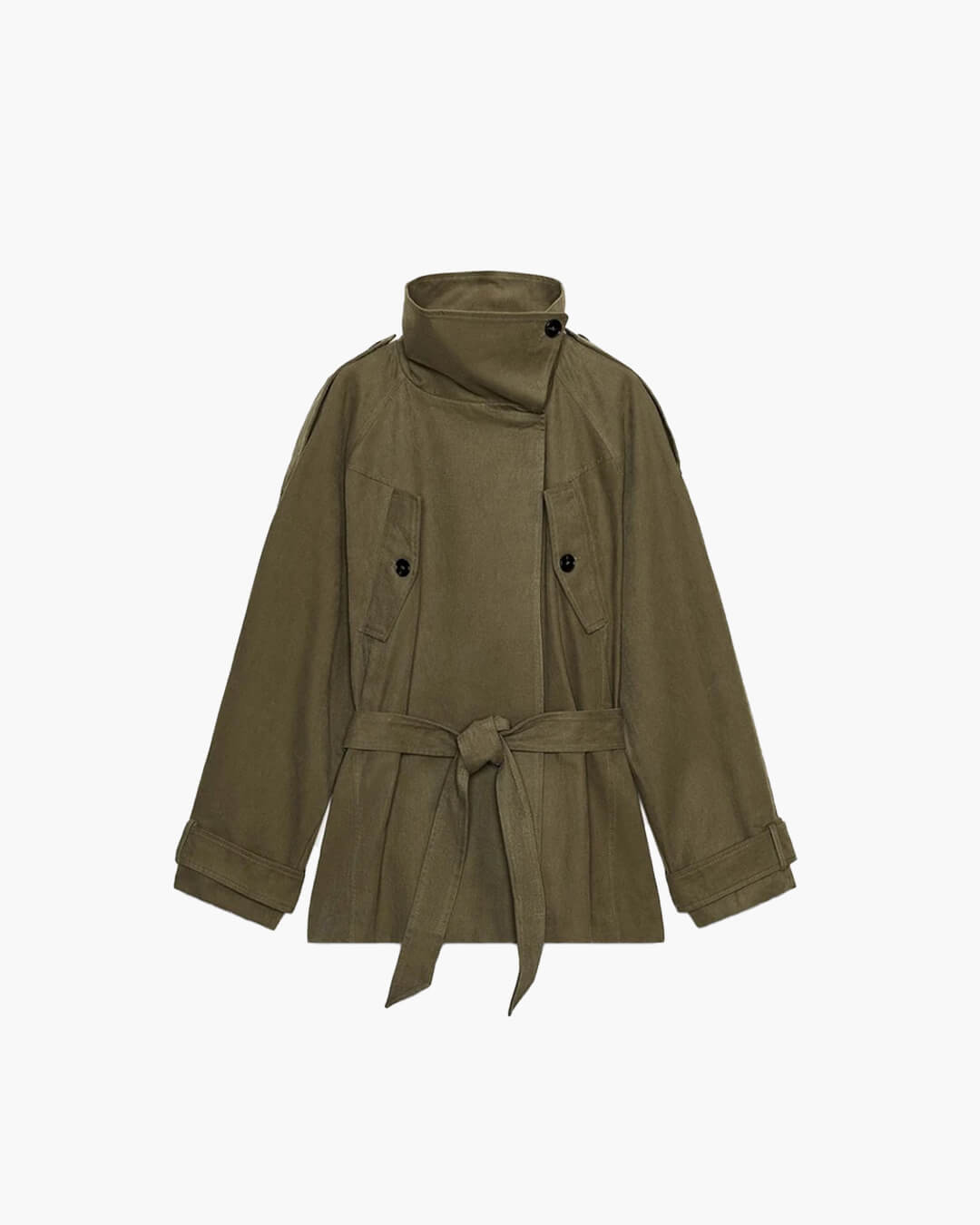 Belted Windbreaker Jacket