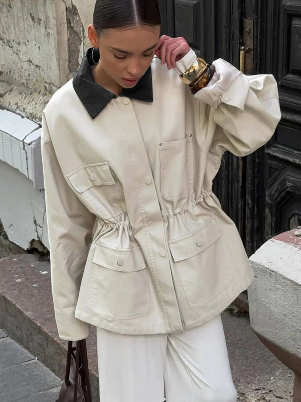 Drawstring Oversized Jacket