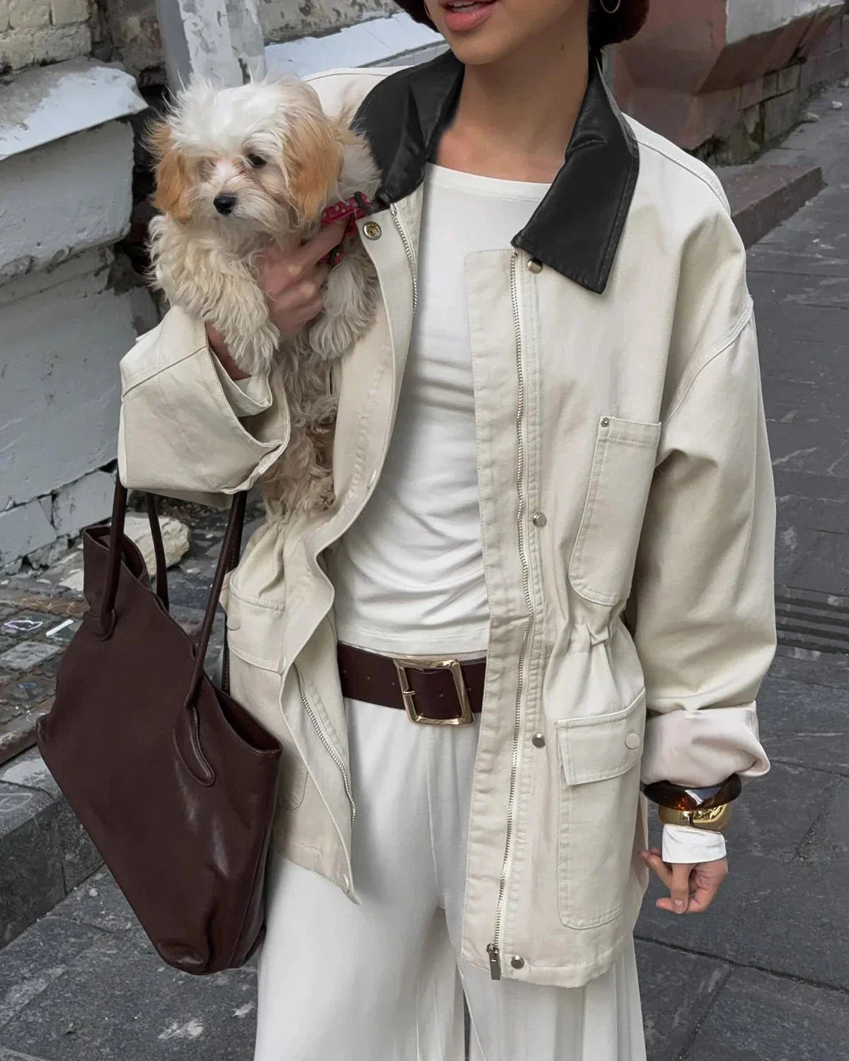 Drawstring Oversized Jacket