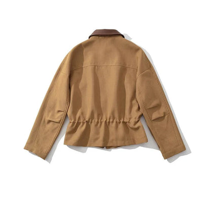 Drawstring Batwing Jacket