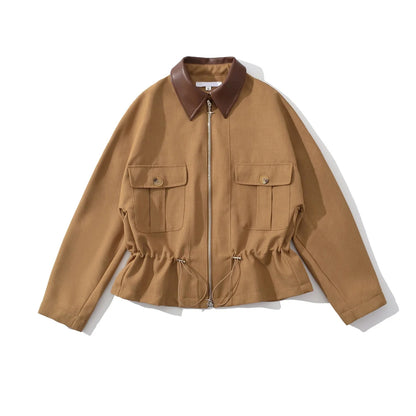 Drawstring Batwing Jacket