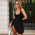 Sleeveless Draped Mini Dress