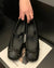 Bowtie Leather Ballet Flats