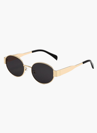Gold frame dark lenses