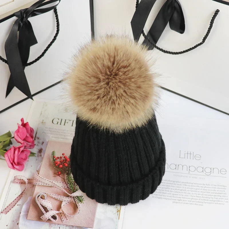 Poppy Knit Pom Beanie