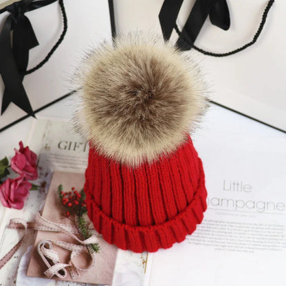 Poppy Knit Pom Beanie