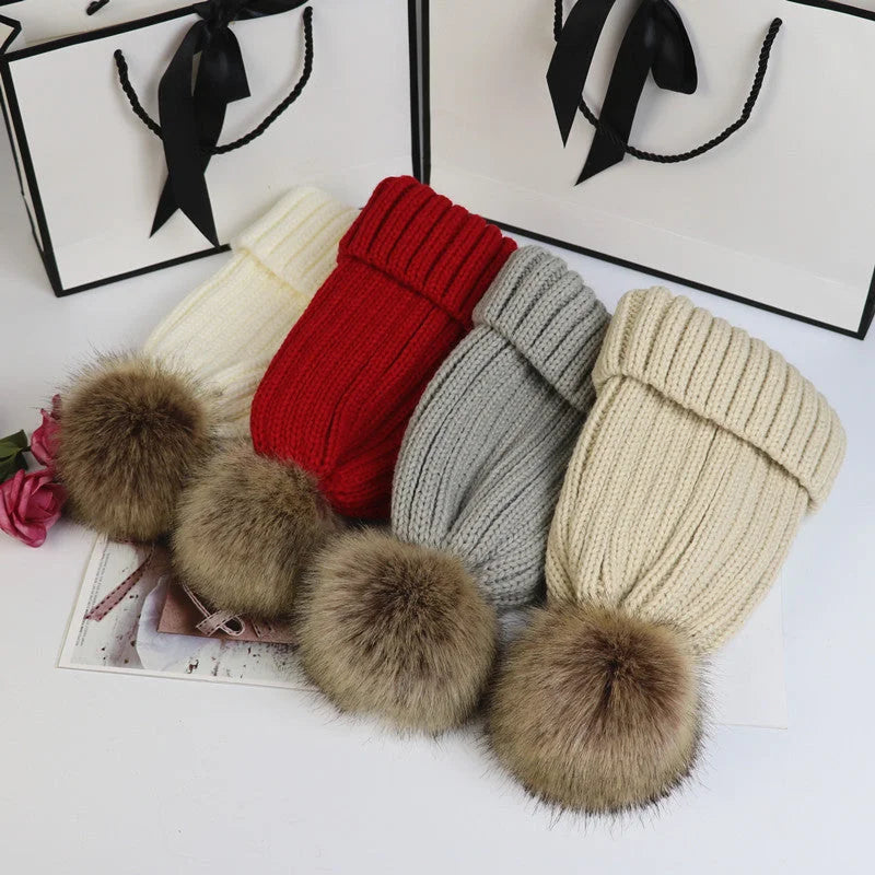 Poppy Knit Pom Beanie