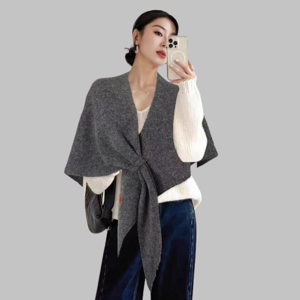 Ivy Soft Knit Triangle Shawl