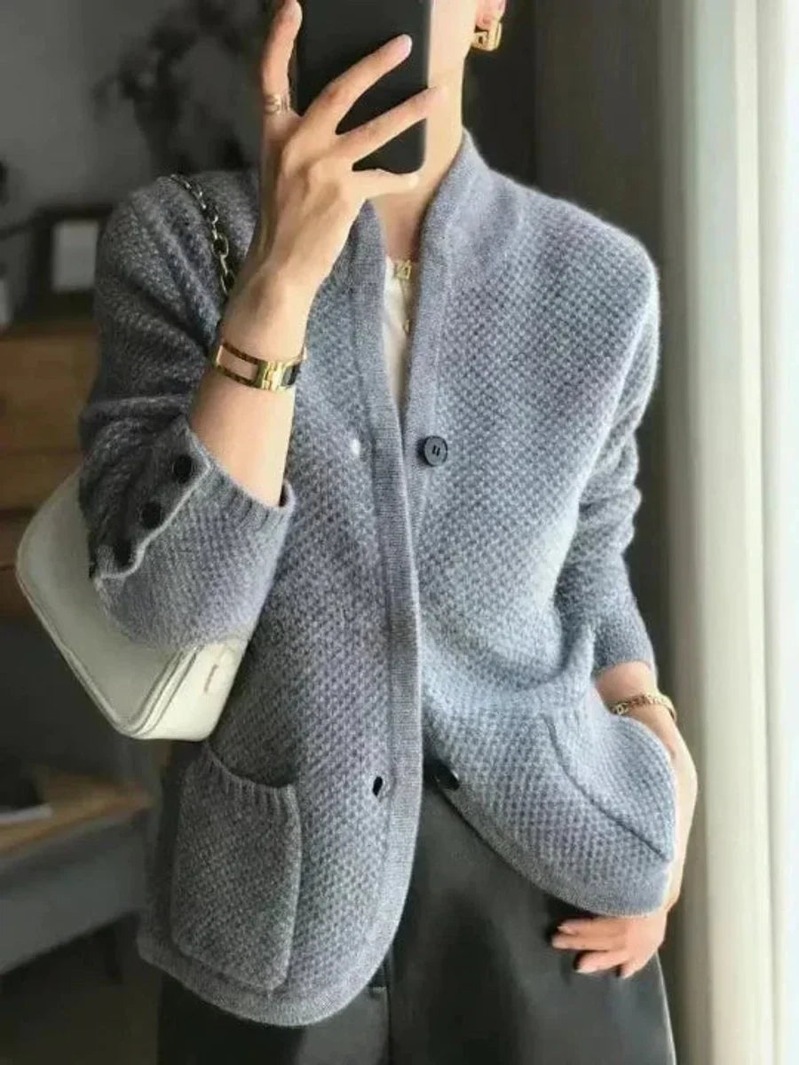 Maren Button-Front Knit Cardigan