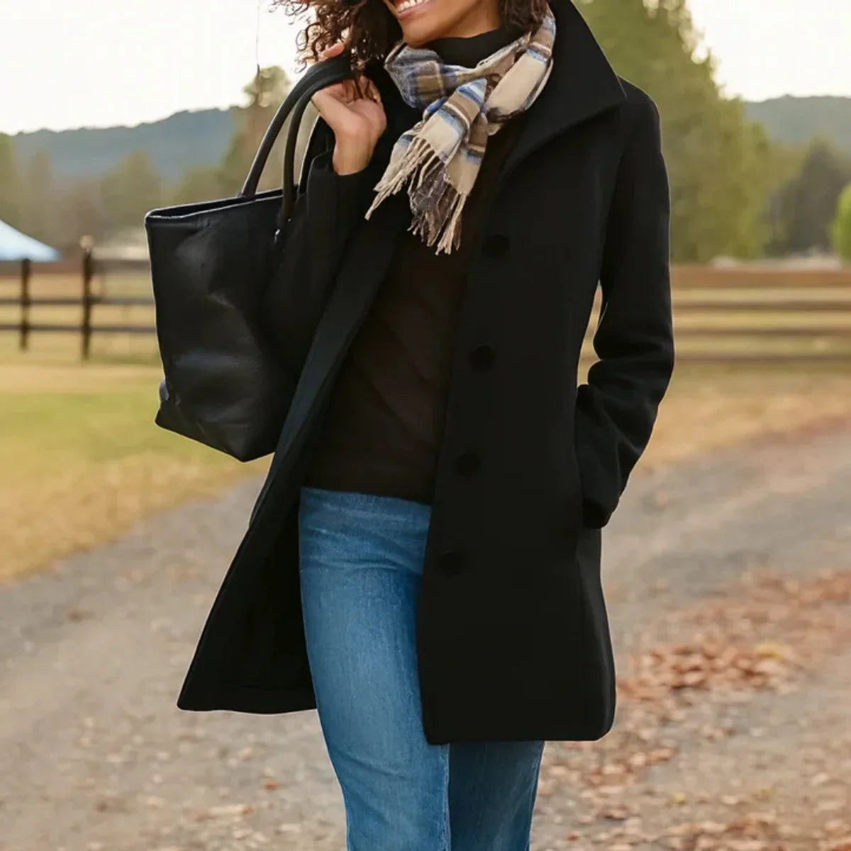 Thea Classic Single-Breasted Coat