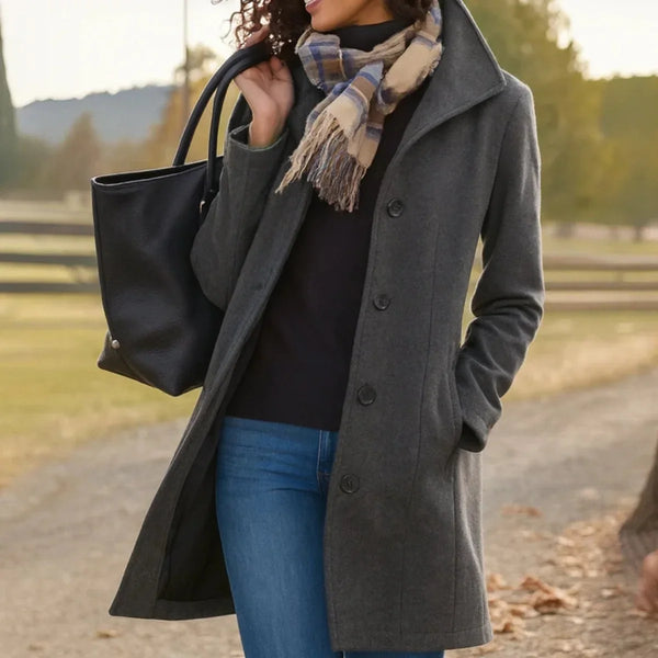 Thea Classic Single-Breasted Coat