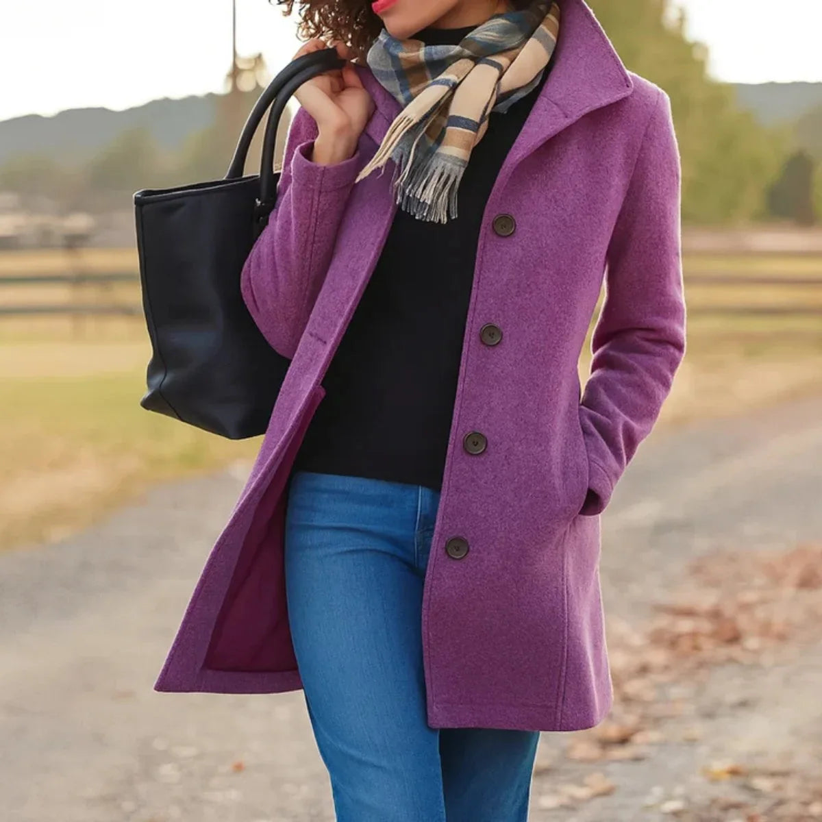 Thea Classic Single-Breasted Coat