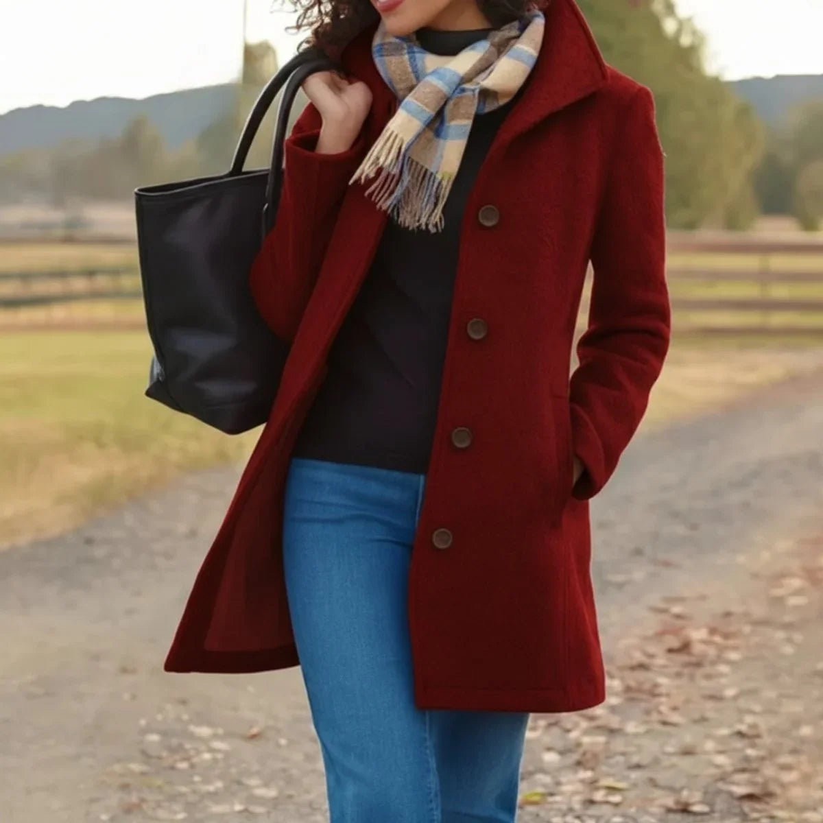 Thea Classic Single-Breasted Coat