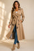 Violaine Double-Breasted Belted Long Trench Coat