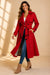 Violaine Double-Breasted Belted Long Trench Coat
